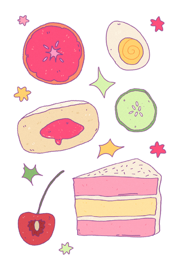 cross sections sticker sheet