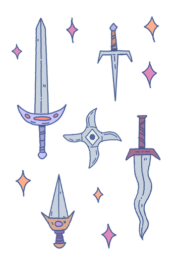 sharp silvers sticker sheet